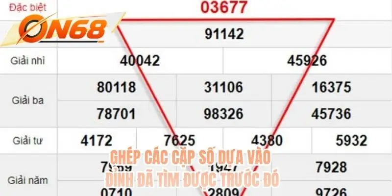 Ghép các cặp số dựa vào đỉnh đã tìm được trước đó